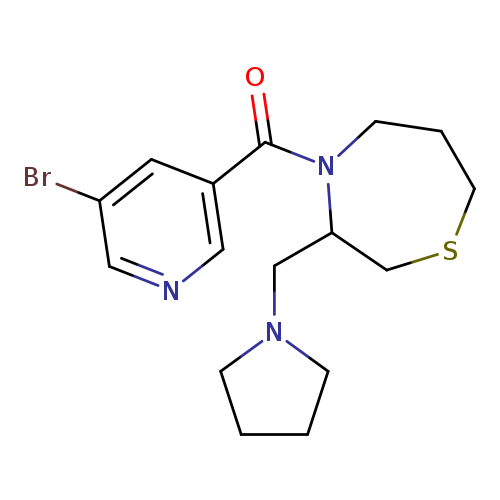 4-(5-bromopyridine-3-carbonyl)-3-[(pyrrolidin-1-yl)methyl]-1,4-thiazepane