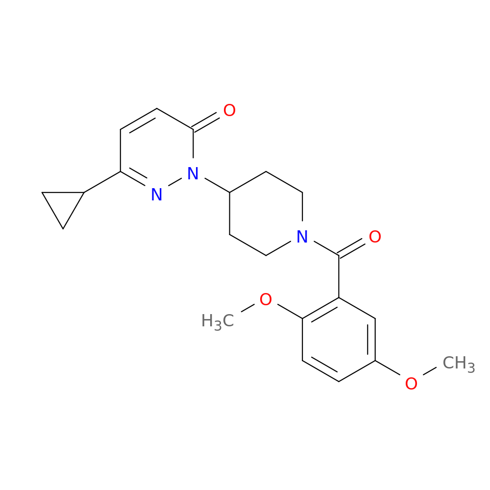 6-cyclopropyl-2-[1-(2,5-dimethoxybenzoyl)piperidin-4-yl]-2,3-dihydropyridazin-3-one