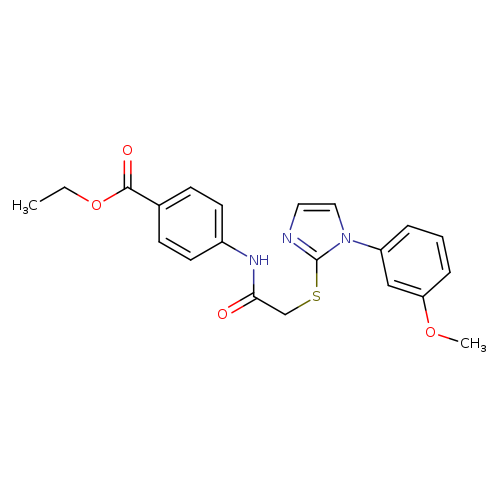 ethyl 4-(2-{[1-(3-methoxyphenyl)-1H-imidazol-2-yl]sulfanyl}acetamido)benzoate