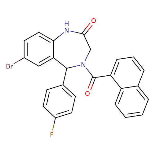 7-bromo-5-(4-fluorophenyl)-4-(naphthalene-1-carbonyl)-2,3,4,5-tetrahydro-1H-1,4-benzodiazepin-2-one