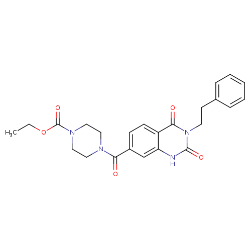 ethyl 4-[2,4-dioxo-3-(2-phenylethyl)-1,2,3,4-tetrahydroquinazoline-7-carbonyl]piperazine-1-carboxylate