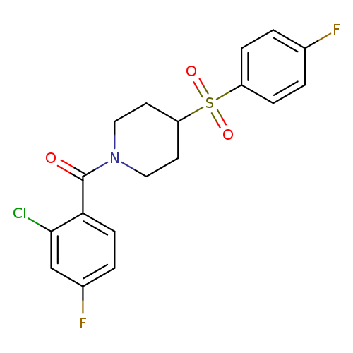 1-(2-chloro-4-fluorobenzoyl)-4-(4-fluorobenzenesulfonyl)piperidine