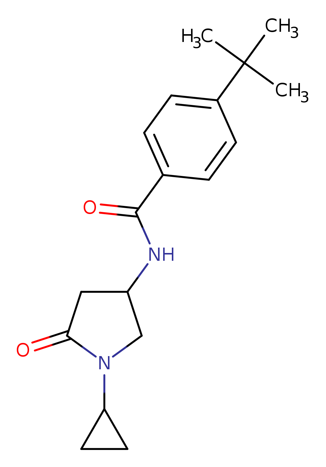 4-tert-butyl-N-(1-cyclopropyl-5-oxopyrrolidin-3-yl)benzamide