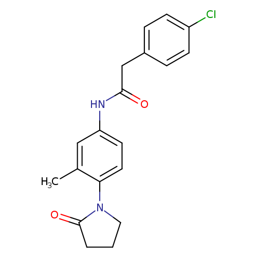 2-(4-chlorophenyl)-N-[3-methyl-4-(2-oxopyrrolidin-1-yl)phenyl]acetamide