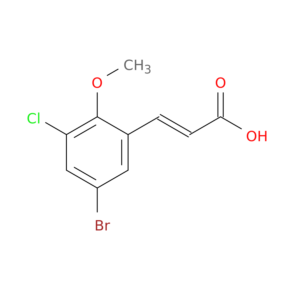 (E)-3-(5-Bromo-3-chloro-2-methoxyphenyl)acrylic acid
