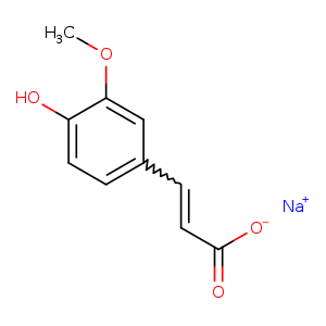 2-Propenoic acid, 3-(4-hydroxy-3-methoxyphenyl)-, monosodium salt