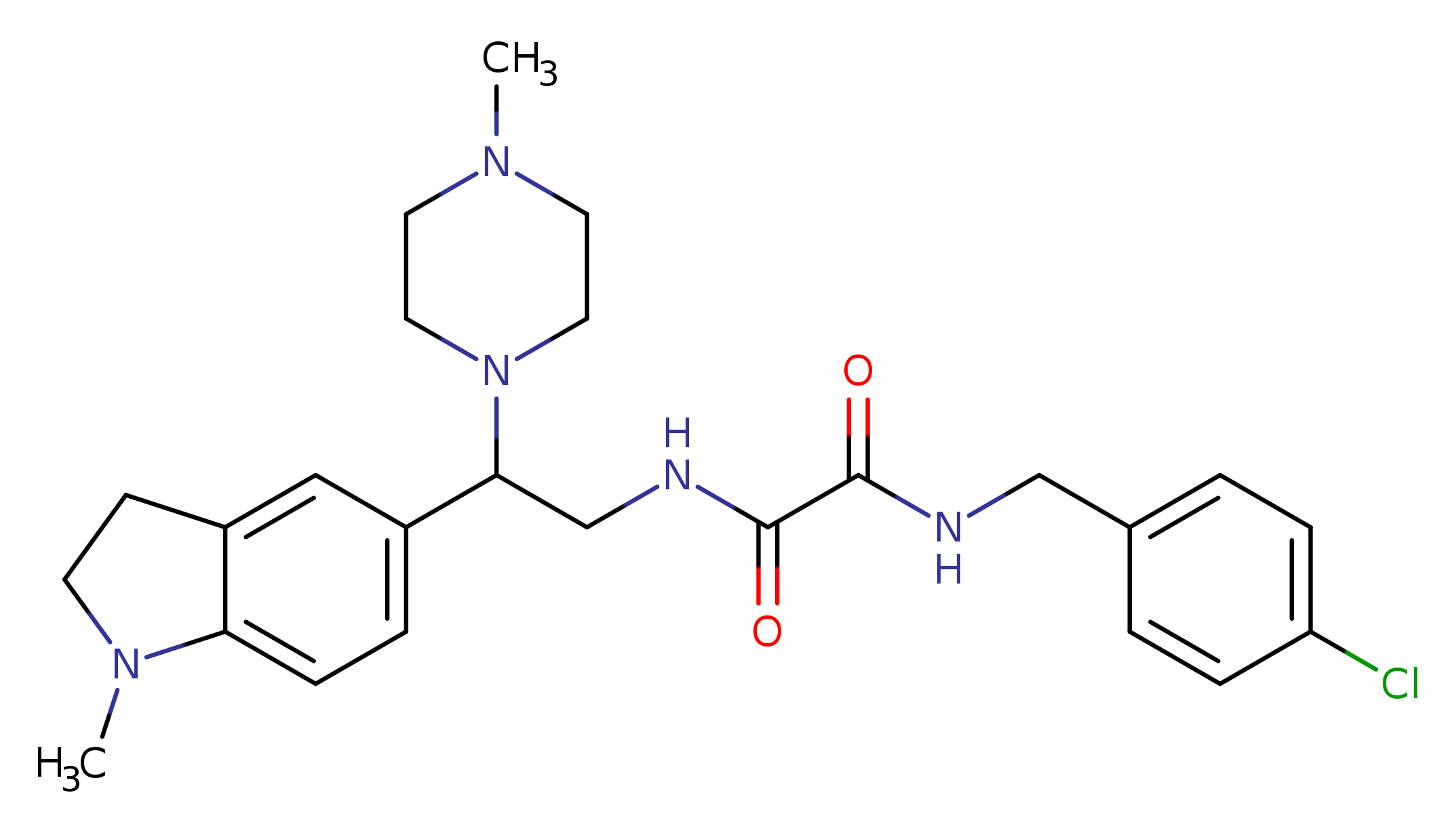 N'-[(4-chlorophenyl)methyl]-N-[2-(1-methyl-2,3-dihydro-1H-indol-5-yl)-2-(4-methylpiperazin-1-yl)ethyl]ethanediamide