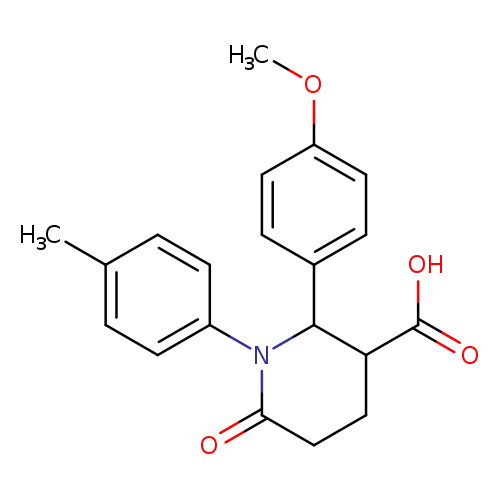 2-(4-methoxyphenyl)-1-(4-methylphenyl)-6-oxopiperidine-3-carboxylic acid