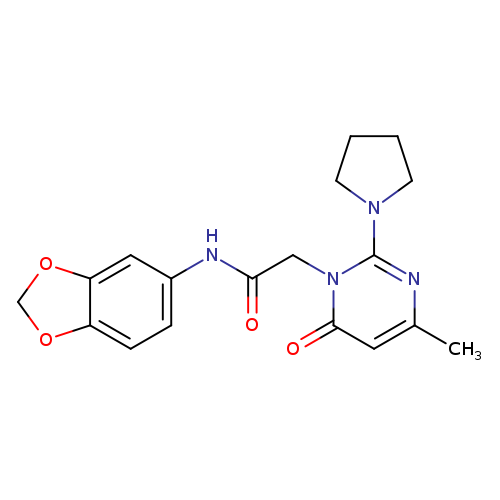 N-(2H-1,3-benzodioxol-5-yl)-2-[4-methyl-6-oxo-2-(pyrrolidin-1-yl)-1,6-dihydropyrimidin-1-yl]acetamide