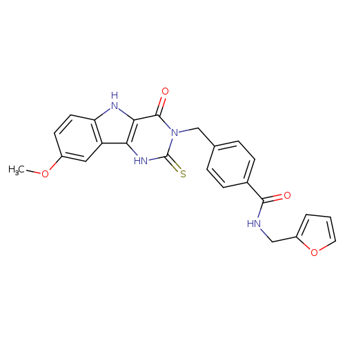 N-[(furan-2-yl)methyl]-4-({8-methoxy-4-oxo-2-sulfanylidene-1H,2H,3H,4H,5H-pyrimido[5,4-b]indol-3-yl}methyl)benzamide