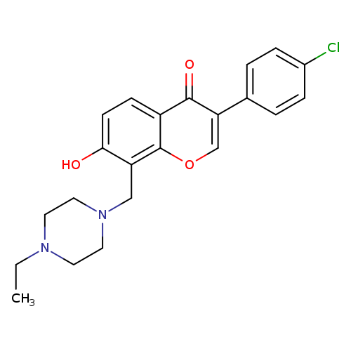 3-(4-chlorophenyl)-8-[(4-ethylpiperazin-1-yl)methyl]-7-hydroxy-4H-chromen-4-one