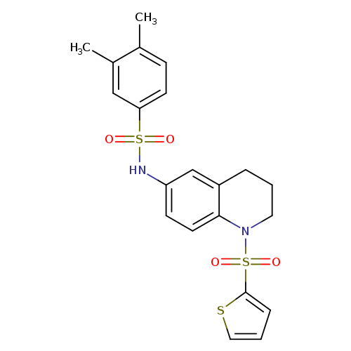 3,4-dimethyl-N-[1-(thiophene-2-sulfonyl)-1,2,3,4-tetrahydroquinolin-6-yl]benzene-1-sulfonamide