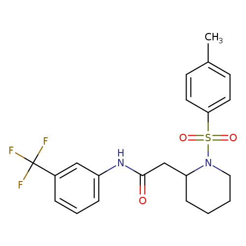 2-[1-(4-methylbenzenesulfonyl)piperidin-2-yl]-N-[3-(trifluoromethyl)phenyl]acetamide