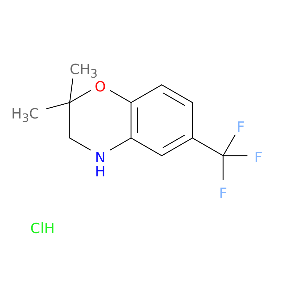 2,2-dimethyl-6-(trifluoromethyl)-3,4-dihydro-2H-1,4-benzoxazine hydrochloride