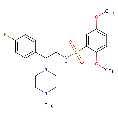 N-[2-(4-fluorophenyl)-2-(4-methylpiperazin-1-yl)ethyl]-2,5-dimethoxybenzene-1-sulfonamide