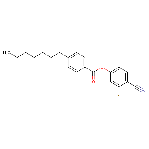 Benzoic acid, 4-heptyl-, 4-cyano-3-fluorophenyl ester