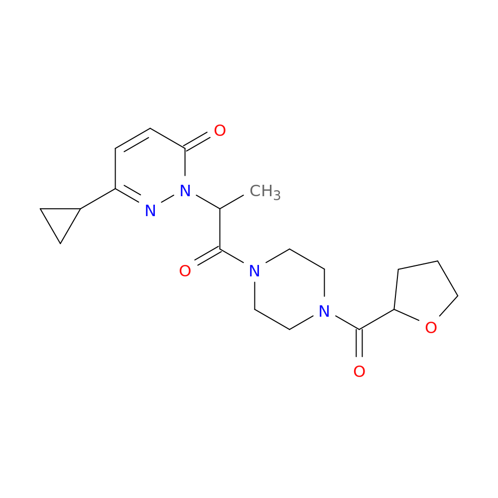 6-cyclopropyl-2-{1-oxo-1-[4-(oxolane-2-carbonyl)piperazin-1-yl]propan-2-yl}-2,3-dihydropyridazin-3-one