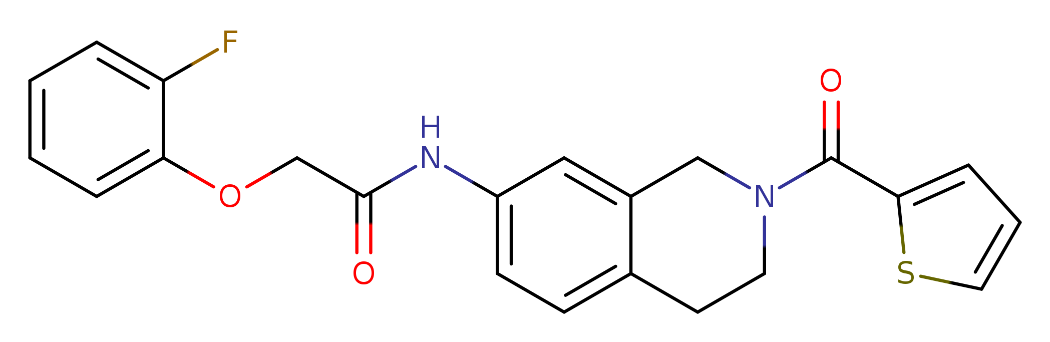 2-(2-fluorophenoxy)-N-[2-(thiophene-2-carbonyl)-1,2,3,4-tetrahydroisoquinolin-7-yl]acetamide