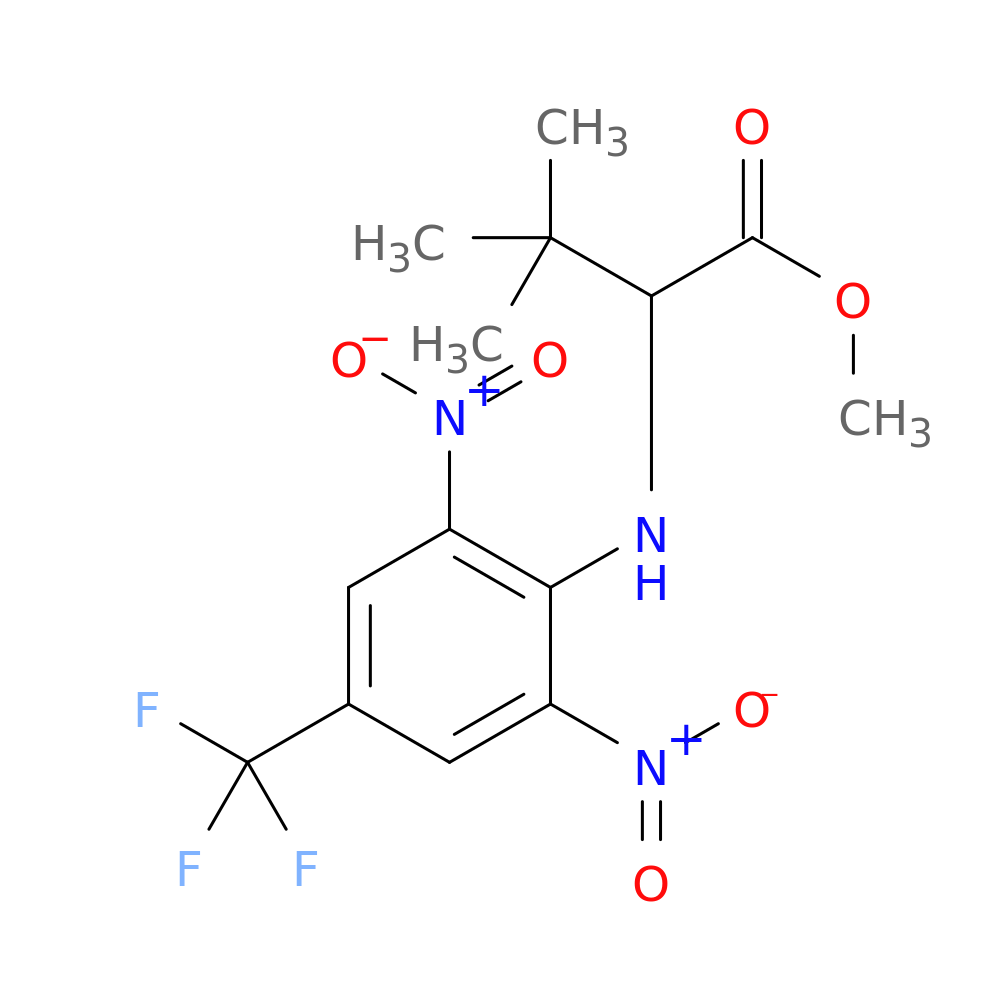 methyl 2-{[2,6-dinitro-4-(trifluoromethyl)phenyl]amino}-3,3-dimethylbutanoate