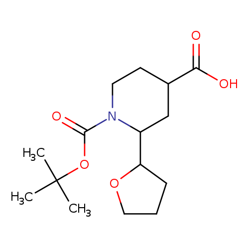 1-[(tert-butoxy)carbonyl]-2-(oxolan-2-yl)piperidine-4-carboxylic acid, Mixture of diastereomers