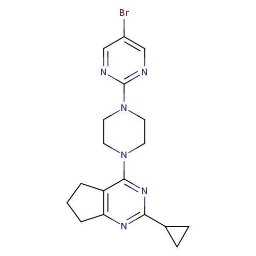 5-bromo-2-(4-{2-cyclopropyl-5H,6H,7H-cyclopenta[d]pyrimidin-4-yl}piperazin-1-yl)pyrimidine