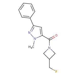 5-[3-(fluoromethyl)azetidine-1-carbonyl]-1-methyl-3-phenyl-1H-pyrazole