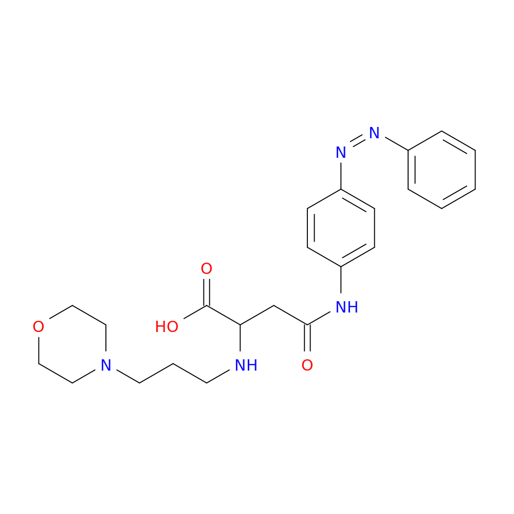2-{[3-(morpholin-4-yl)propyl]amino}-3-({4-[(Z)-2-phenyldiazen-1-yl]phenyl}carbamoyl)propanoic acid