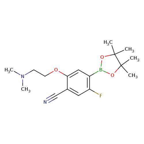 2-[2-(Dimethylamino)ethoxy]-5-fluoro-4-(tetramethyl-1,3,2-dioxaborolan-2-yl)benzonitrile