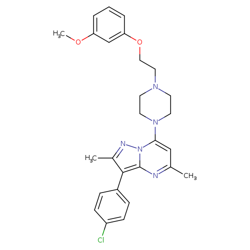 1-[3-(4-chlorophenyl)-2,5-dimethylpyrazolo[1,5-a]pyrimidin-7-yl]-4-[2-(3-methoxyphenoxy)ethyl]piperazine