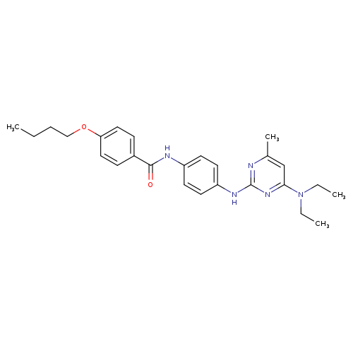 4-butoxy-N-(4-{[4-(diethylamino)-6-methylpyrimidin-2-yl]amino}phenyl)benzamide