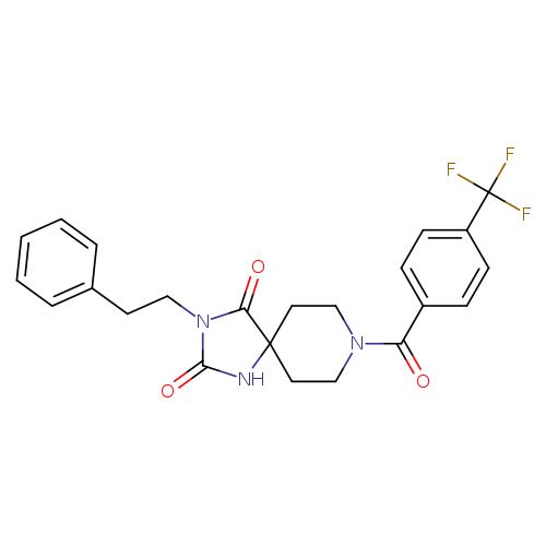 3-(2-phenylethyl)-8-[4-(trifluoromethyl)benzoyl]-1,3,8-triazaspiro[4.5]decane-2,4-dione