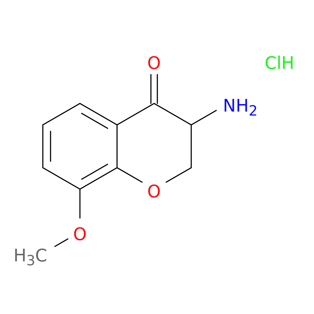 3-amino-8-methoxy-3,4-dihydro-2H-1-benzopyran-4-one hydrochloride
