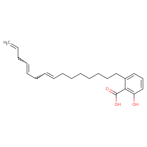 2-hydroxy-6-(8Z,11Z)-8,11,14-pentadecatrien-1-yl-benzoicacid