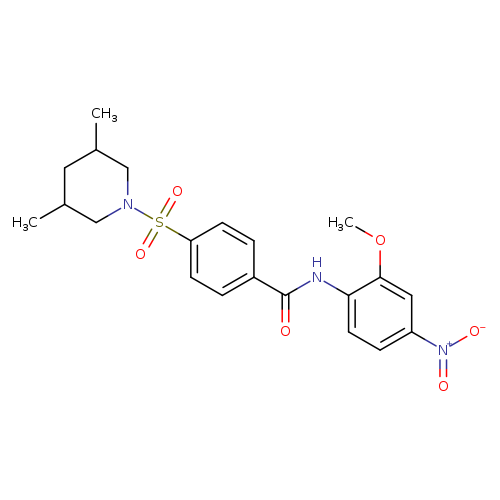 4-[(3,5-dimethylpiperidin-1-yl)sulfonyl]-N-(2-methoxy-4-nitrophenyl)benzamide