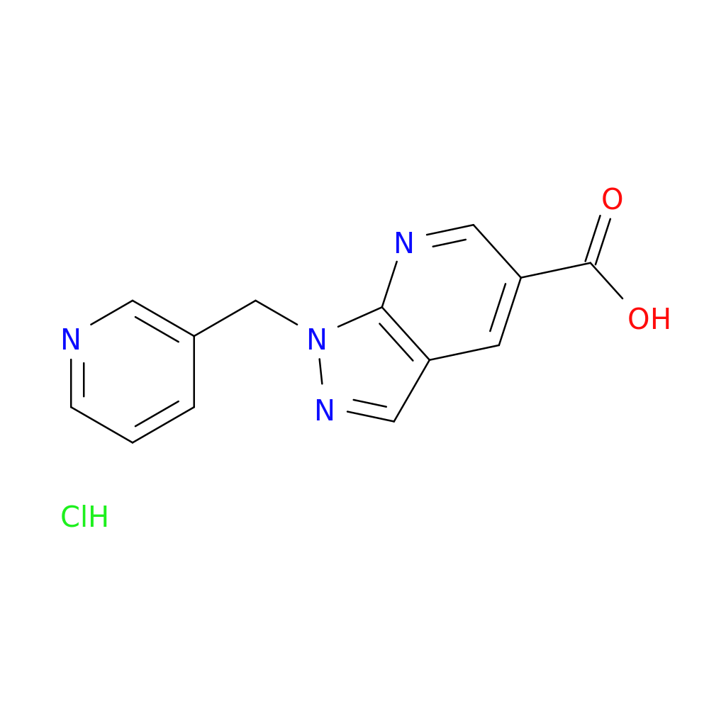 1-[(pyridin-3-yl)methyl]-1H-pyrazolo[3,4-b]pyridine-5-carboxylic acid hydrochloride
