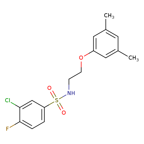 3-chloro-N-[2-(3,5-dimethylphenoxy)ethyl]-4-fluorobenzene-1-sulfonamide