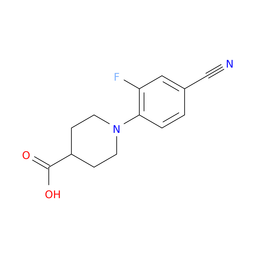 1-(4-Cyano-2-fluorophenyl)piperidine-4-carboxylic acid