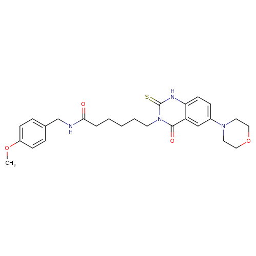 N-[(4-methoxyphenyl)methyl]-6-[6-(morpholin-4-yl)-4-oxo-2-sulfanylidene-1,2,3,4-tetrahydroquinazolin-3-yl]hexanamide