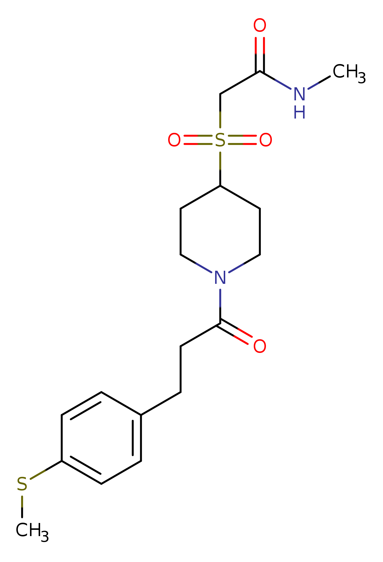 N-methyl-2-[(1-{3-[4-(methylsulfanyl)phenyl]propanoyl}piperidin-4-yl)sulfonyl]acetamide