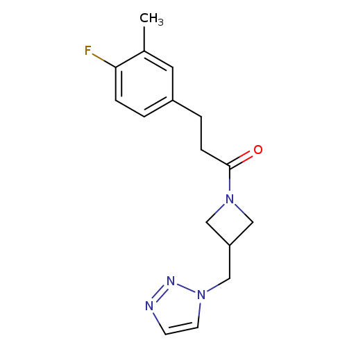 3-(4-fluoro-3-methylphenyl)-1-{3-[(1H-1,2,3-triazol-1-yl)methyl]azetidin-1-yl}propan-1-one