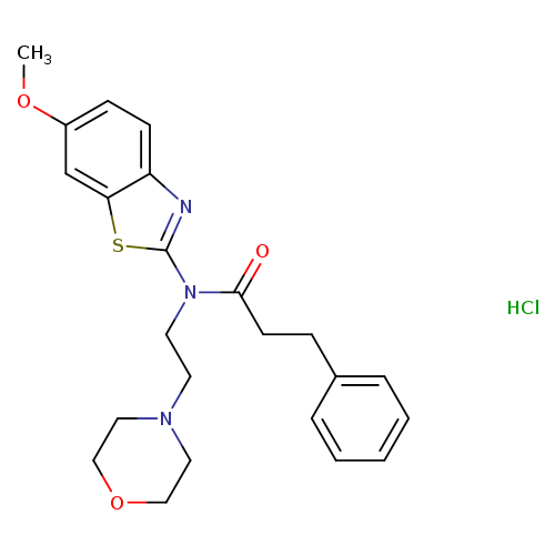 N-(6-methoxy-1,3-benzothiazol-2-yl)-N-[2-(morpholin-4-yl)ethyl]-3-phenylpropanamide hydrochloride