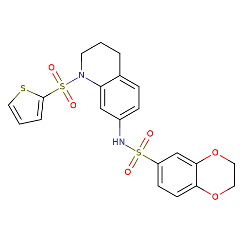 N-[1-(thiophene-2-sulfonyl)-1,2,3,4-tetrahydroquinolin-7-yl]-2,3-dihydro-1,4-benzodioxine-6-sulfonamide