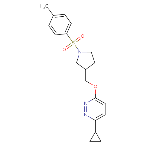 3-cyclopropyl-6-{[1-(4-methylbenzenesulfonyl)pyrrolidin-3-yl]methoxy}pyridazine