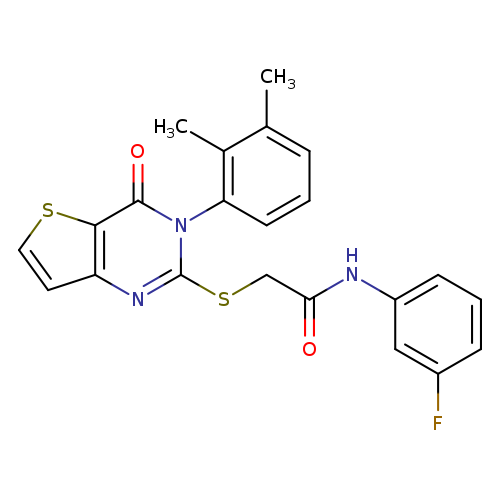 2-{[3-(2,3-dimethylphenyl)-4-oxo-3H,4H-thieno[3,2-d]pyrimidin-2-yl]sulfanyl}-N-(3-fluorophenyl)acetamide