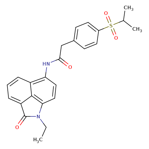 N-{2-ethyl-3-oxo-2-azatricyclo[6.3.1.0^{4,12}]dodeca-1(11),4,6,8(12),9-pentaen-9-yl}-2-[4-(propane-2-sulfonyl)phenyl]acetamide