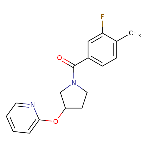 2-{[1-(3-fluoro-4-methylbenzoyl)pyrrolidin-3-yl]oxy}pyridine