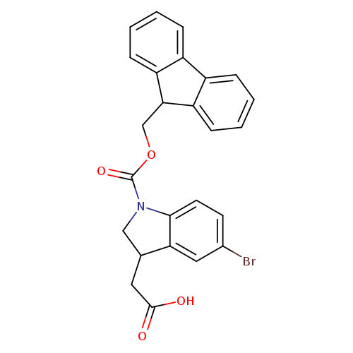 2-(5-bromo-1-{[(9H-fluoren-9-yl)methoxy]carbonyl}-2,3-dihydro-1H-indol-3-yl)acetic acid