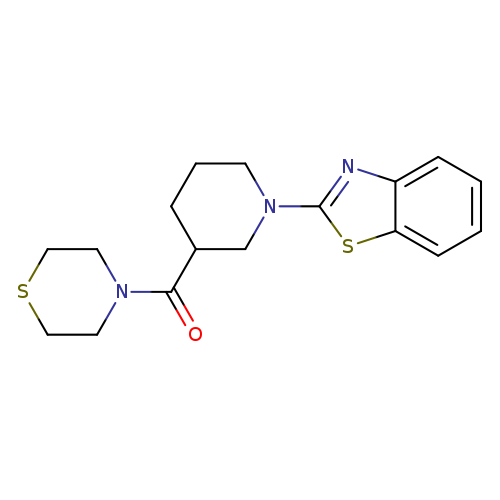 2-[3-(thiomorpholine-4-carbonyl)piperidin-1-yl]-1,3-benzothiazole