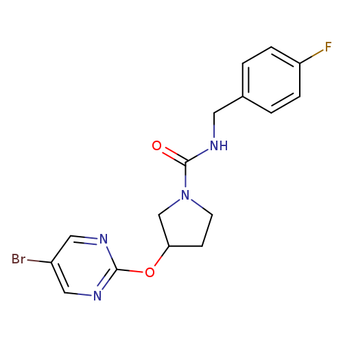 3-[(5-bromopyrimidin-2-yl)oxy]-N-[(4-fluorophenyl)methyl]pyrrolidine-1-carboxamide