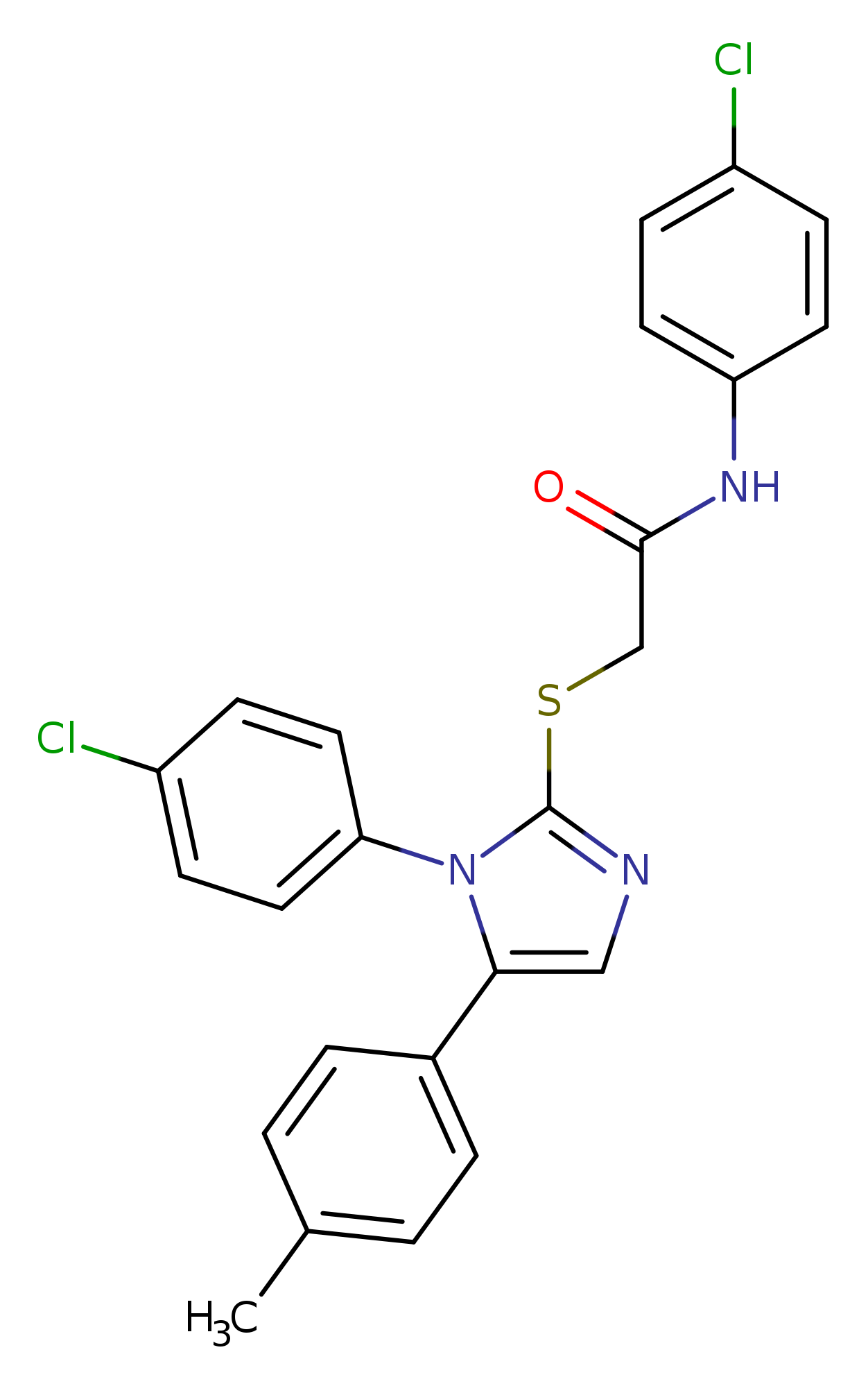 N-(4-chlorophenyl)-2-{[1-(4-chlorophenyl)-5-(4-methylphenyl)-1H-imidazol-2-yl]sulfanyl}acetamide